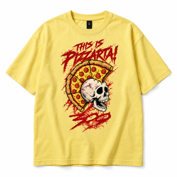 PIZZA SPARTA Yellow T-Shirt