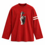 SHHH OVER SIZE FULL SLEEVE T-SHIRT image 1