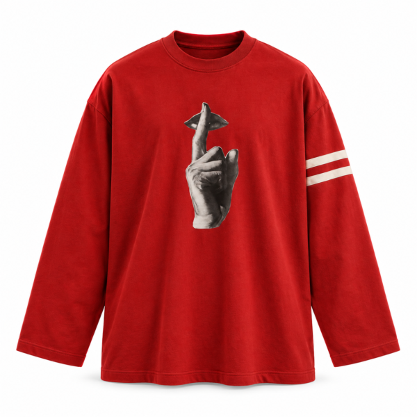 SHHH OVER SIZE FULL SLEEVE T-SHIRT